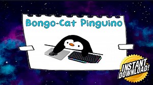 Penguin Bongo Cat Virtual Cam Para Twitch, Youtube, Discord, Facebook Vitual Camara - Etsy