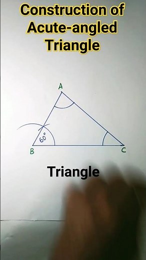 How to draw Acute-angled triangle with compass#shorts#viral shorts#yt shorts#RB knowledge explore