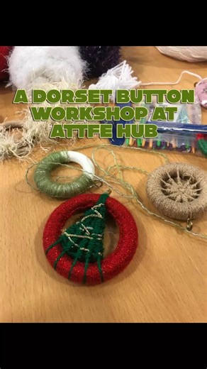 Crafting in the Community ✨ Dorset Button Style Christmas Tree Decoration Workshop 🎄