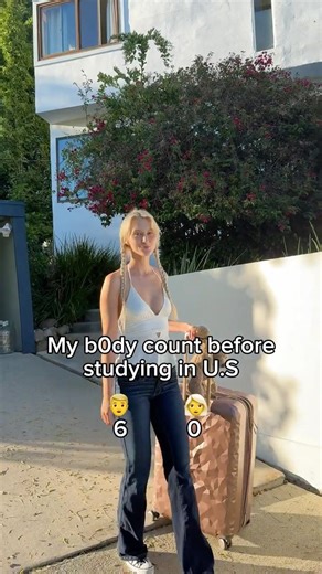 she came back completely CHANGED #blonde #girl #college #student #abroad