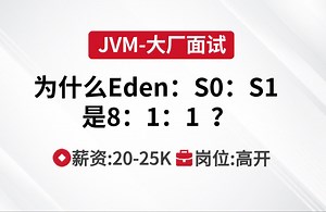 JVM面试 | 为什么Eden：S0：S1 是8：1：1？