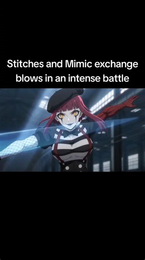 Stitches and Mimic exchange blows in an intense battle #anime #Mime #FYP #action #Shonen