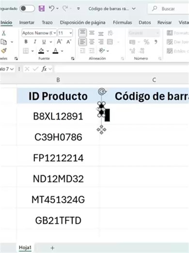 Excel hacks para pros Usa Libre Barcode 39 text al cambiar la letra #67#fyp #makemefamous #lospolinesios #badbunnypr#labubus#trabajo@windows@badbunny@adeleaccess