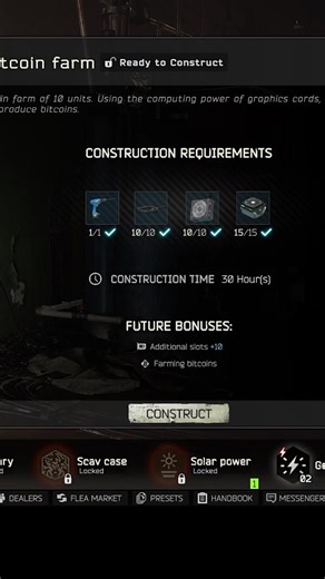 Building the Bitcoin Farm in Escape from Tarkov