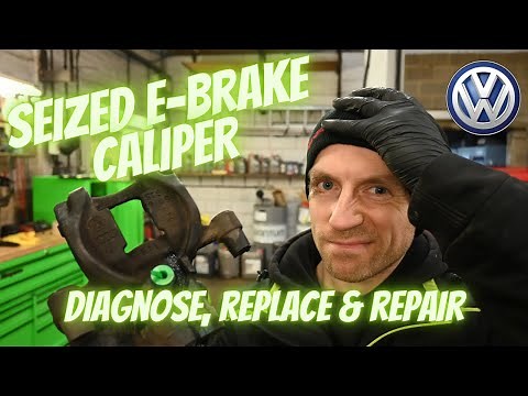 Diagnosing & Replacing a 2014 VW Golf Rear Brake Caliper With Electronic Handbrake