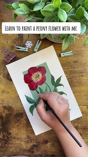 Painting a Peony Flower Tutorial