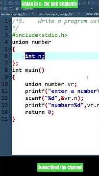 NEB C Programming: Learn input and output operations in union with simple C examples.