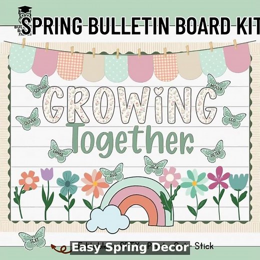 Blooming Together Spring Bulletin Board & Classroom Decor