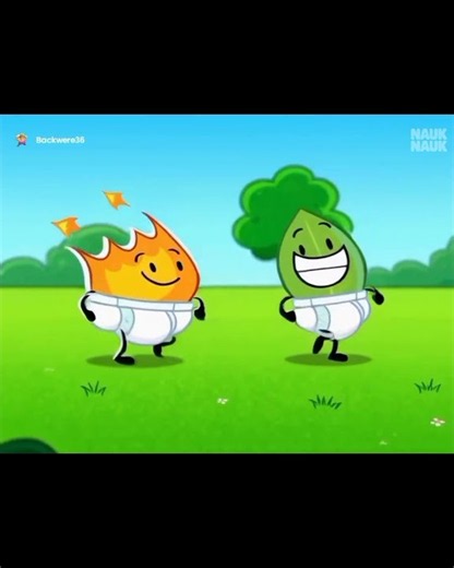 BFDI: Firey x Leafy Wearing a Diaper #bfdi #bfdia #animation #diaper #inflation #bfdifanart