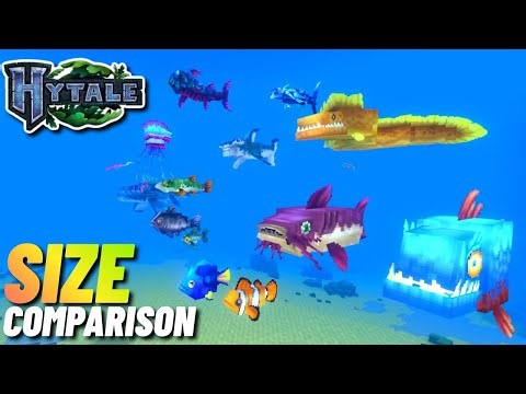 ALL Aquatic Creatures Size Comparison - HYTALE EARLY ACCESS