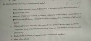 Which of the following is a case-control study?Options:a. S... | Filo