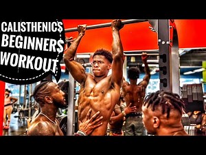 Calisthenics for Beginners Workout | ‪@BrolyGainz007‬ | Beginners Full Body Workout No Jumping