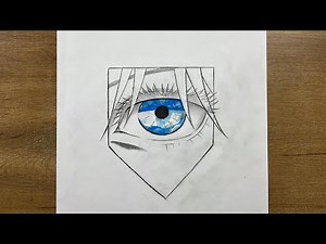 How to Draw Gojo’s Eye (INSANE Blue Glow Effect) | Easy Anime Tutorial