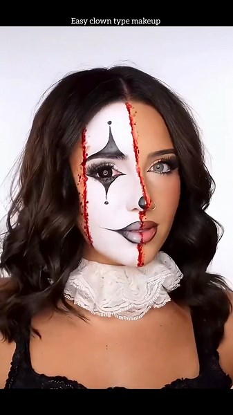 🔥Easy clown type makeup tutorial