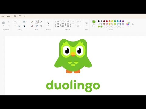 How to draw the Duolingo logo using MS paint | How to draw on your computer