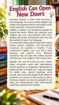 English Can Open New Doors