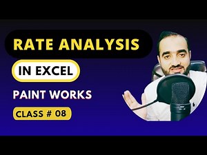 How to create Rate analysis in Excel | Rate analysis For Paint Works In Excel | By Mudassir Afraz
