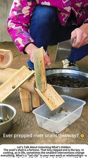 The Tail Clip: Preparing River Snails for the Pot 🐌🔧