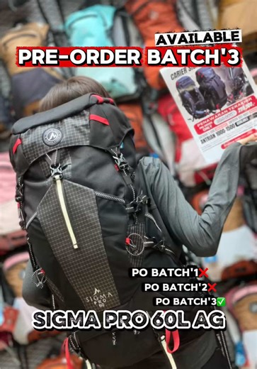 Last Chance Pre-Order for Monte Equipment Sigma Pro 60L