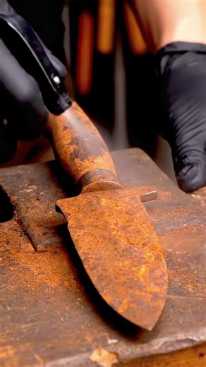 100 Year Old Rusty American Knife Restoration 🔪 | Satisfying Rust Removal ASMR