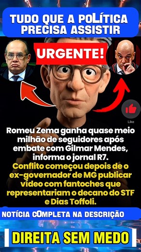 🔥 URGENTE: ZEMA GANHA FORÇA NAS REDES! 📢 Romeu Zema conquistou quase meio milhão,