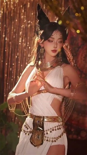 Egypt Cat Cosplay Transformation 🐱✨ Royal Feline Goddess Look!