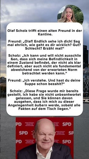 Olaf Scholz erklärt wie immer… ohne etwas zu sagen 😂🥄