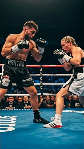 Male vs Female Boxing Match - KO #DreamScreenAI #boxing #boxingmatch #intergendermatch #mixedboxing