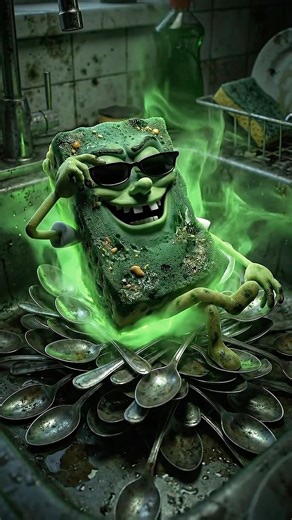 Your kitchen sponge is dirtier than your toilet! 🤢 #kitchenhacks #healthfacts #hometips #shorts #...