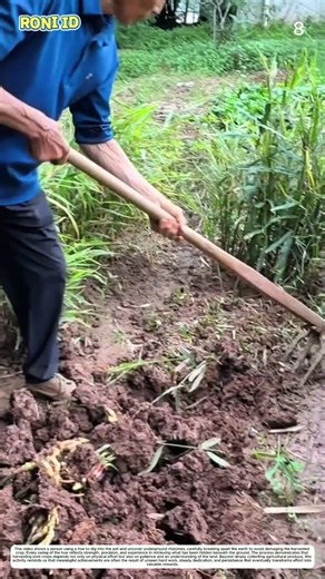 Harvesting Underground Rhizomes: How a Hoe Brings Hidden Crops to the Surface