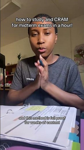 how to study and CRAM for your midterm exams #studytok #midtermexam #tldl