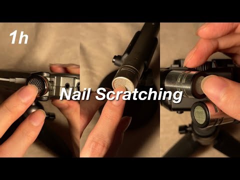 ASMR Nail Scratching with 3 Types of Mic | 1 Hour for Sleep (No Talking)