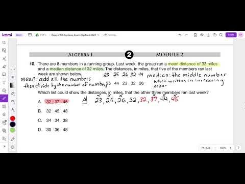2023 Module 2 Problem 10 Algebra 1 PDE Item and Scoring Sampler