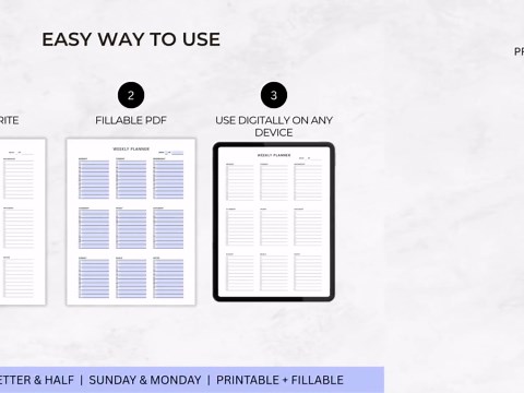 Weekly to Do List Printable, Editable Weekly Planner, Weekly Task List Template, Instant Download, Pdf-a4/a5/letter/half - Etsy