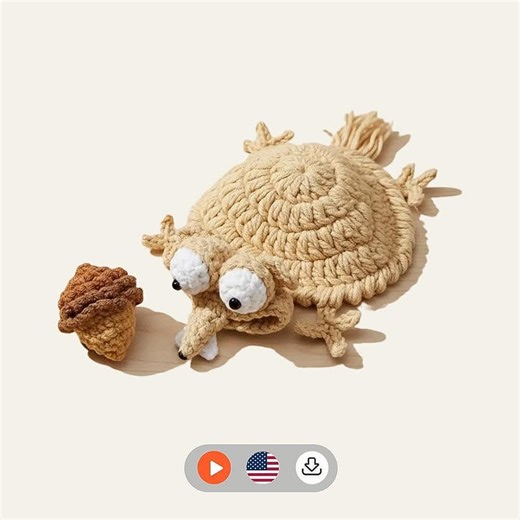 Squirrel & Acorn Coaster Crochet Pattern – Beginner Friendly Mug Rug Set (PDF Pattern) - Etsy