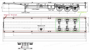 [Hot Item] 45FT Flatbed Container Semi Trailer