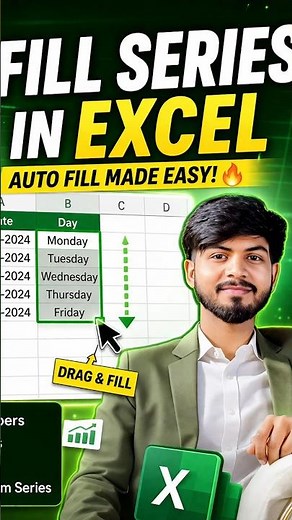 How to Fill Series in Excel #learnexcel #excel #exceltips #exceltricks #excelformula #tricks