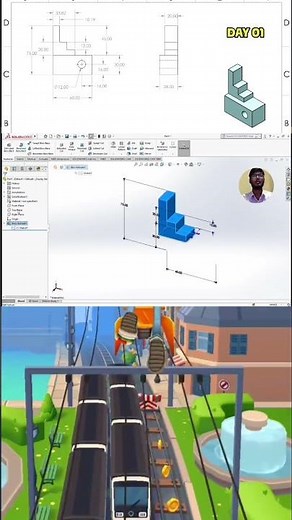 SolidWorks Practice Challenge | Day 1 🔥 #solidworks #cad #drawingtutorial