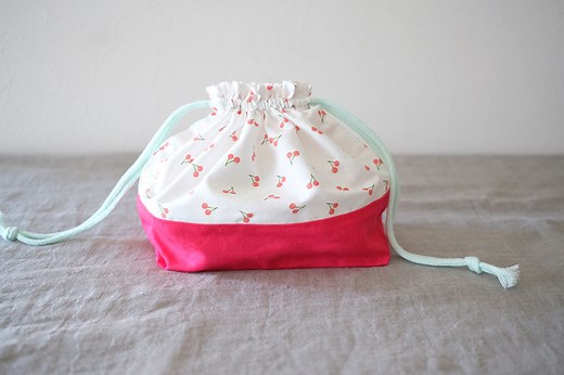 【裏地なし】お弁当袋の作り方（巾着袋タイプ）