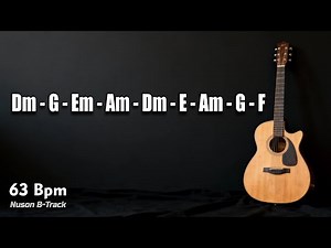 Just Slowly (D Dorian) Romantic Slow Acoustic Guitar Backing Track 160