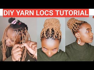 How To Do African Threading on Natural Hair/ Yarn Locs Step by Step/ beginners friendly