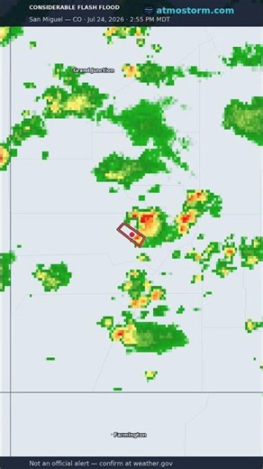 ⛔ EXPIRED — San Miguel, CO Considerable Flash Flood Warning