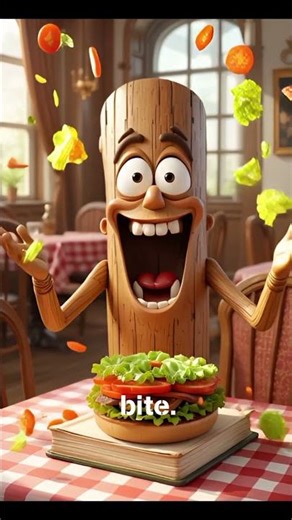 The Wooden “Burger Boss” | Funny 3D Cartoon Story for Kids