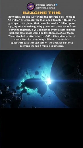 The asteroid belt contains 1.9 million asteroids - leftovers from failed planet formation #space #sh