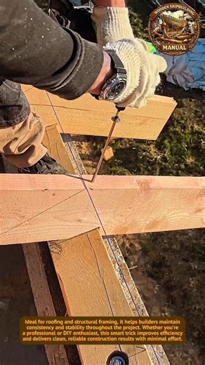 Next Level Wood Joint Trick for Perfect Beam Alignment! #construction