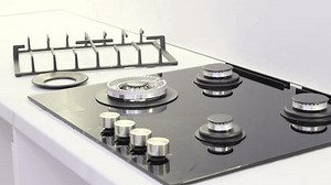 Close-up repair of a gas stove at home, service of gas stoves