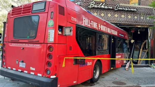 DC Metrobus crashes into restaurant