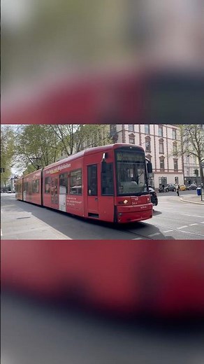 S-Wagen der VGF fährt durch Frankfurt Sachsenhausen