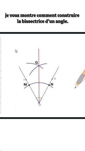 je vous montre comment construire la #bissectrice d’un angle. #maths #mathtricks #1ac
