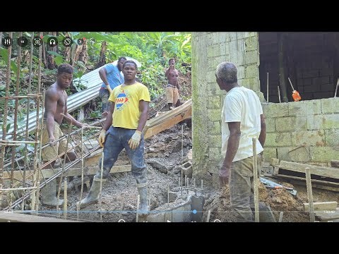 Boxing up to cast belting on the porch || project X || steel caging for belting pulling down columns